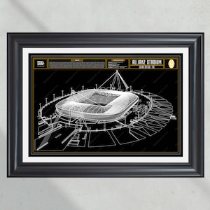 Plano del estadio Juventus FC Allianz - Arte mural de fútbol italiano