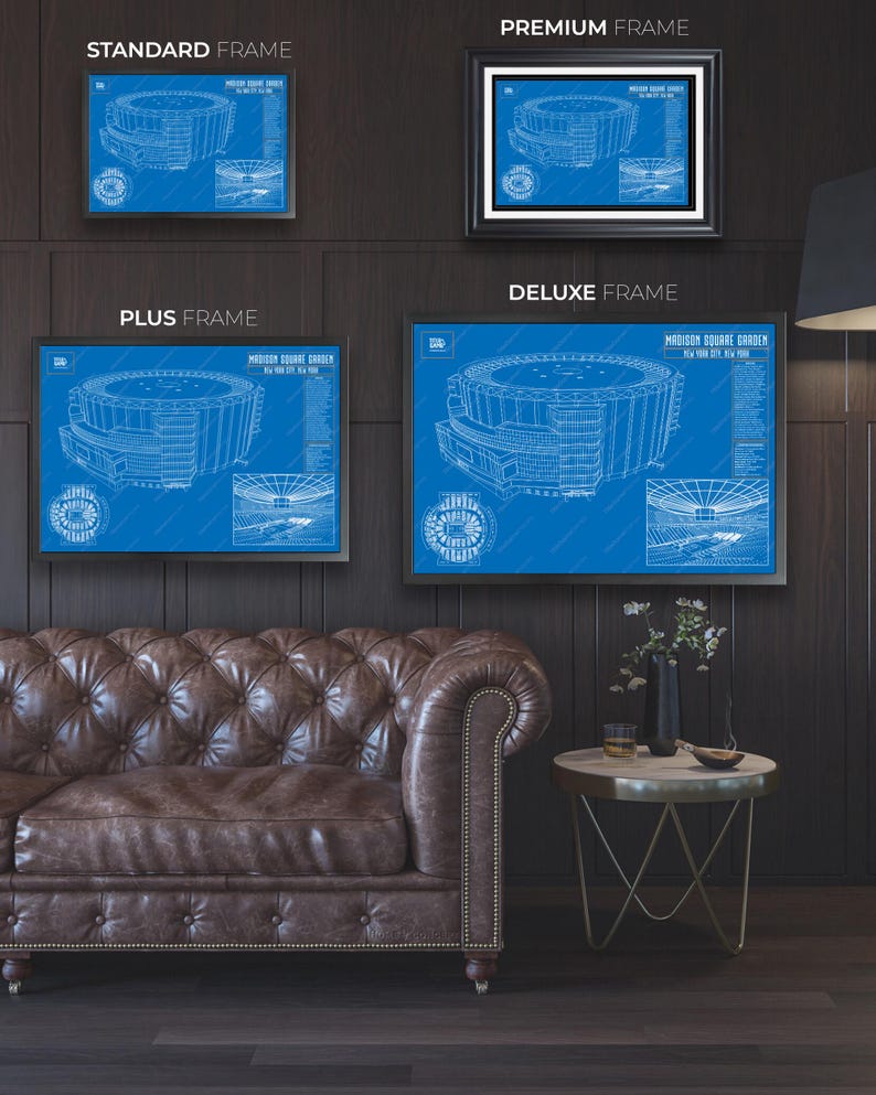 New York Knicks Madison Square Garden NBA Basketball Stadium Blueprint image 6