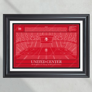 Chicago Blackhawks United Center Hockey Stadium Blueprint