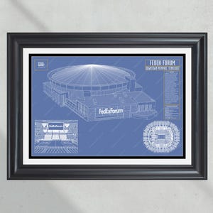 Memphis Grizzlies FedEx Forum NBA Basketball Stadium Blueprint Team Theme