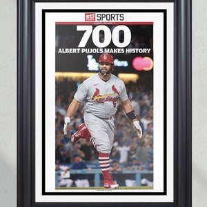 Albert Pujols 700th Home Run Framed Front Page Newspaper Print