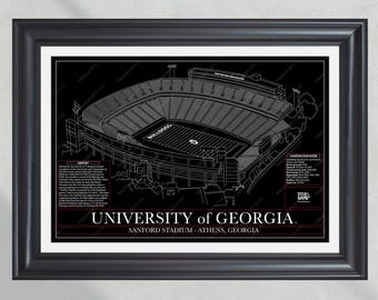 Georgia Football – Sanford Stadium – stadionblauwdruk