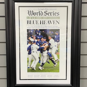 2020 L.A. Dodgers World Series Champions Framed Newspaper Cover Print