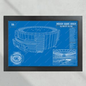 New York Knicks Madison Square Garden NBA Basketball Stadium Blueprint image 4