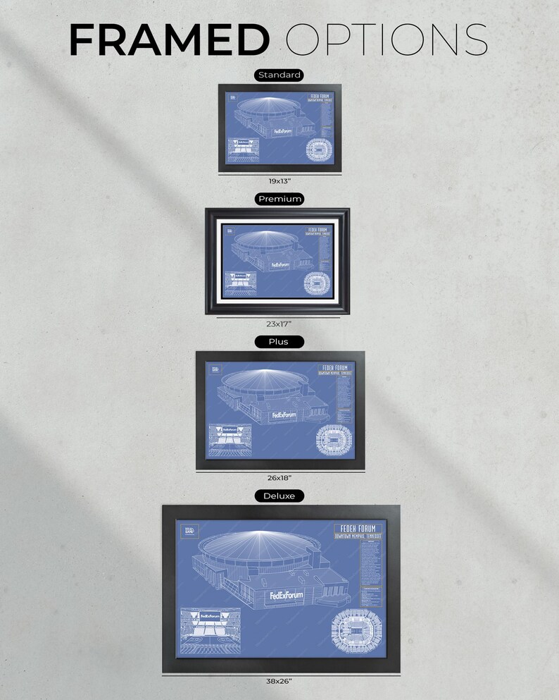 Memphis Grizzlies FedEx Forum NBA Basketball Stadium Blueprint image 8