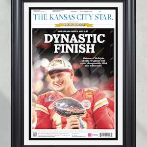 2024 Special Edition: Kansas City Chiefs “DYNASTIC FINISH!” Super Bowl LVIII Champions Commemorative Print