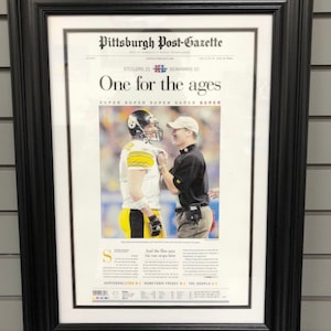 2006 Pittsburgh Steelers Superbowl XL Newspaper Cover Print - One for the ages