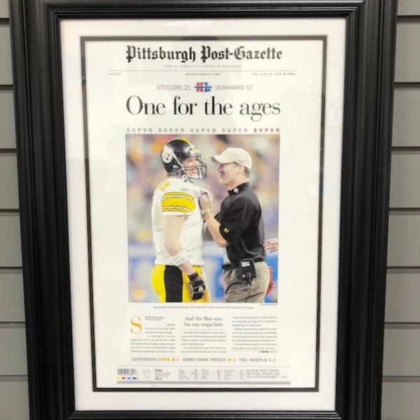 2006 Pittsburgh Steelers Superbowl XL Newspaper Cover Print - One for the ages