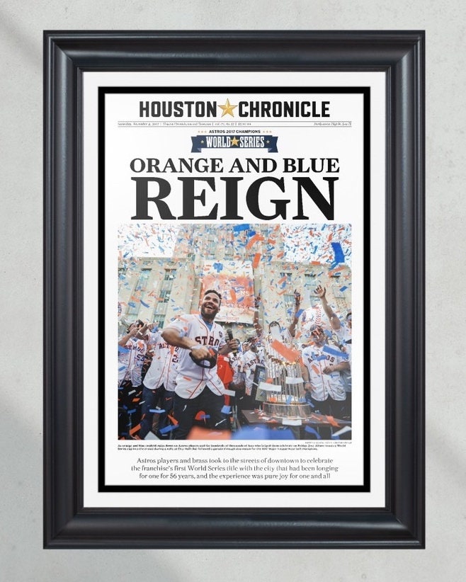 2017 Houston Astros "Parade" World Series framed front page print PT60194