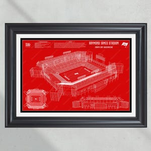 Tampa Bay Buccaneers Raymond James Field Stadion Blueprint Fußball-Druck