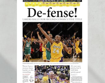 2010 Los Angeles LA Lakers NBA Championship Framed Print LA Times