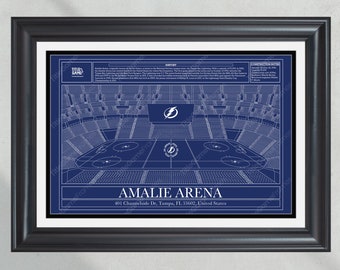 Tampa Bay Lightning Amalie Arena Hockey Stadium Blueprint