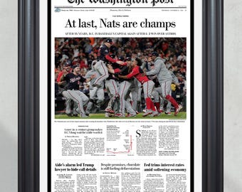 2019 Washington Nationals World Series Champions Washington Post Framed Print