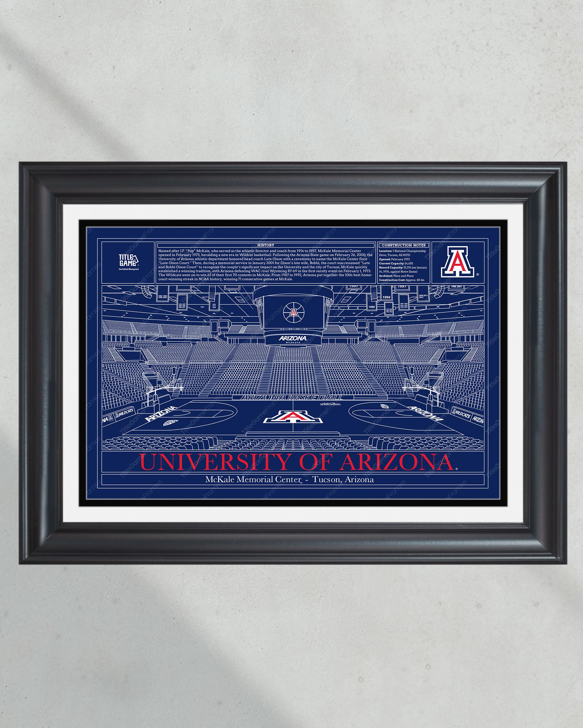 University of Arizona Mckale Memorial Center Basketball Stadium Blueprint PT60446