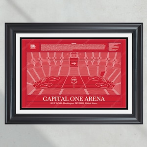Washington Capitals Capital One Arena Hockey Stadium Blueprint
