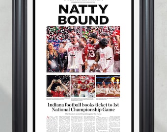 2026 Indiana Football "Natty Bound!" Peach Bowl Champions 56–22 vs Oregon ingelijste krant