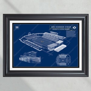 Universität von Central Oklahoma Broncos Chad Richison Stadion Blueprint