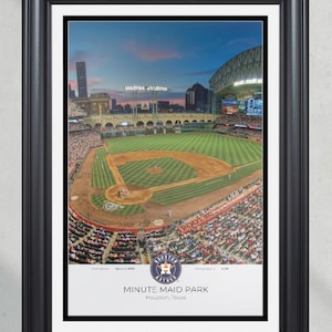 Impressão emoldurada do Houston Astros Minute Maid Park