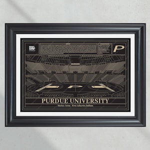 Purdue University Boilermakers Mackey Arena Basketball Stadium Blueprint