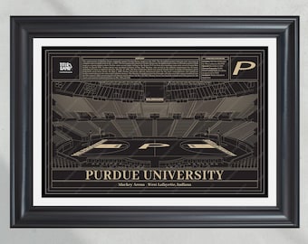 Plano del estadio de baloncesto Mackey Arena de los Purdue University Boilermakers