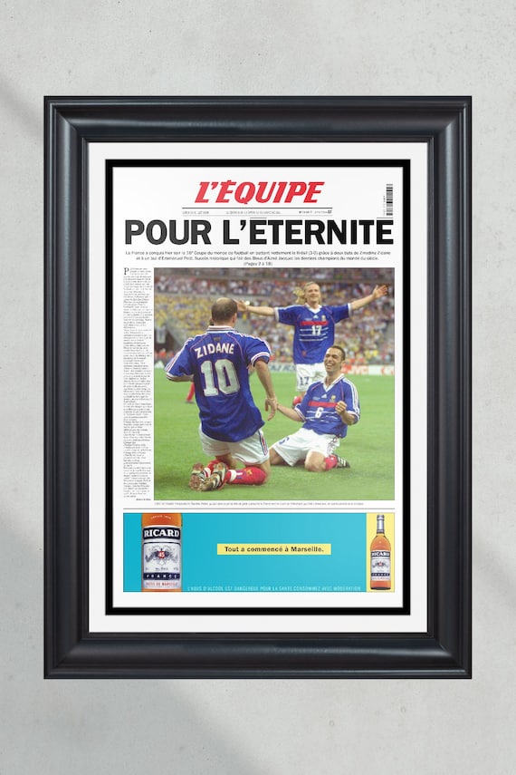 1998 World Cup France Defeats Brazil 'POUR L'ETERNITE' L'equipe's