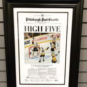 2017 Pittsburgh Penguins Stanley Cup Framed Newspaper
