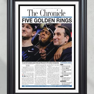2015 Duell Blue Devils Basketball Cup Boxer Zeitung - 'Five Golden Rings'