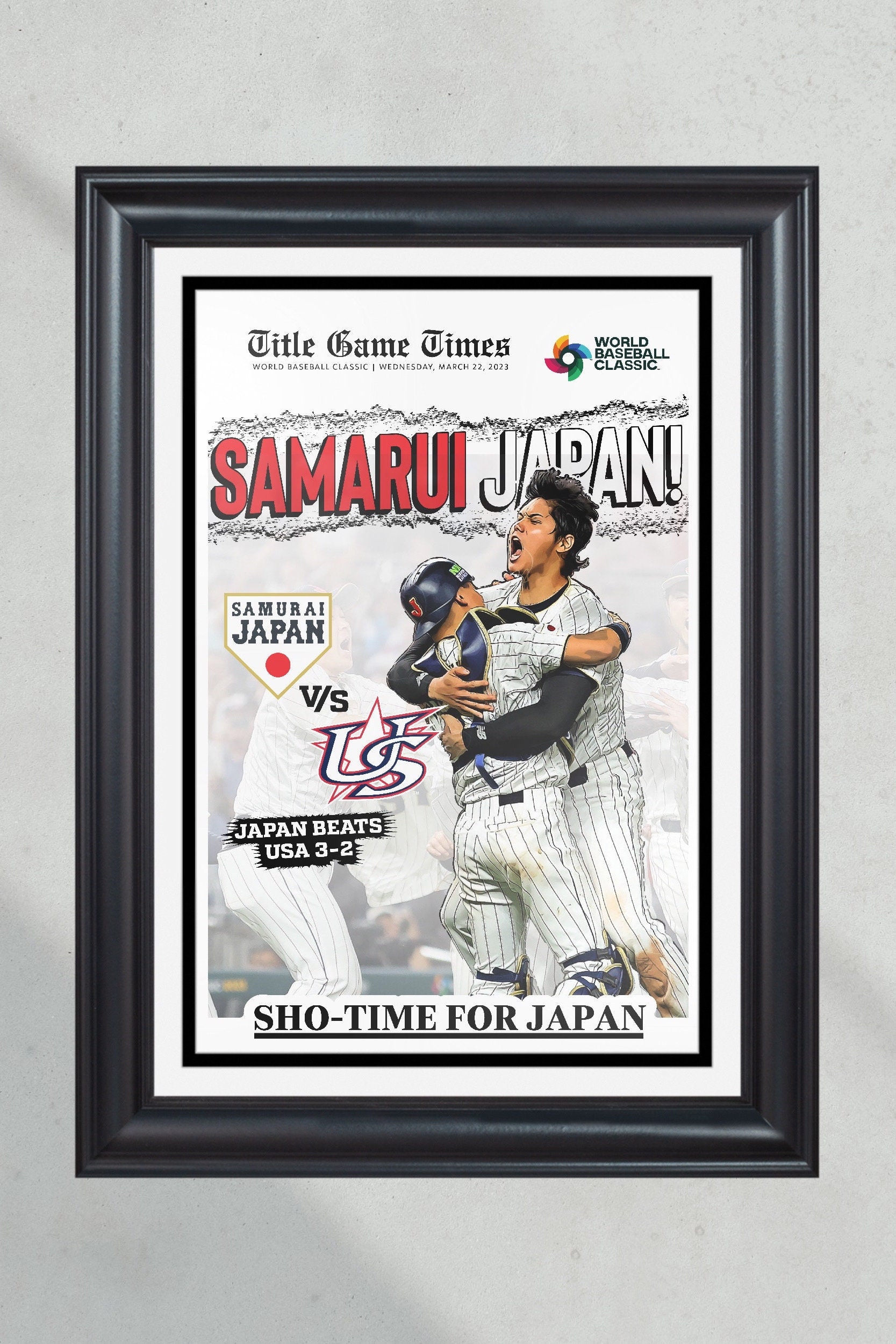 2023 WBC Samurai Japan Defeats USA 3-2 Championship Front Page Newspaper PT60475
