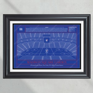 New York Rangers Madison Square Garden Hockey Stadium Blueprint
