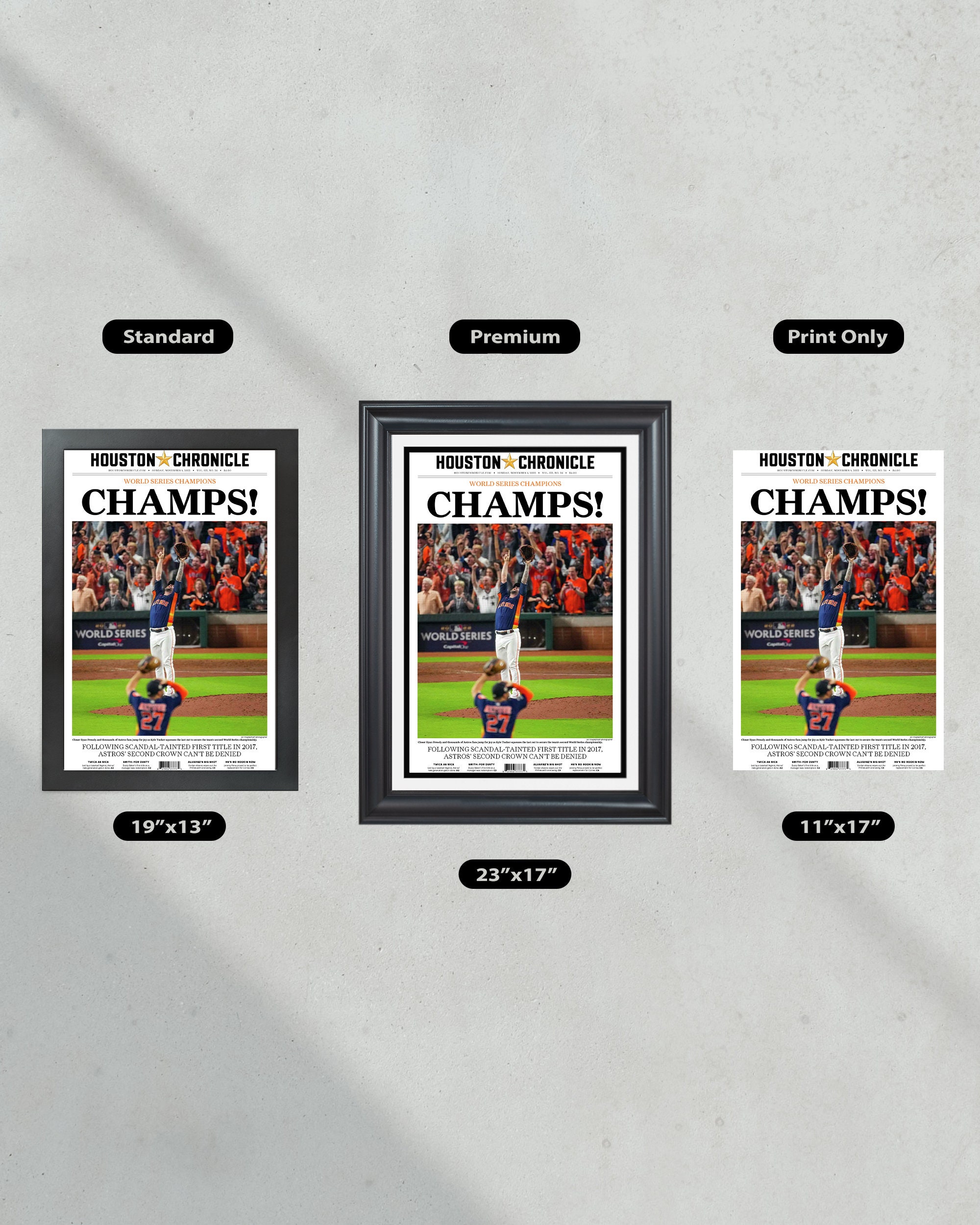 Houston Astros 2022 World Series Champions Black Framed Logo Jersey Display Case