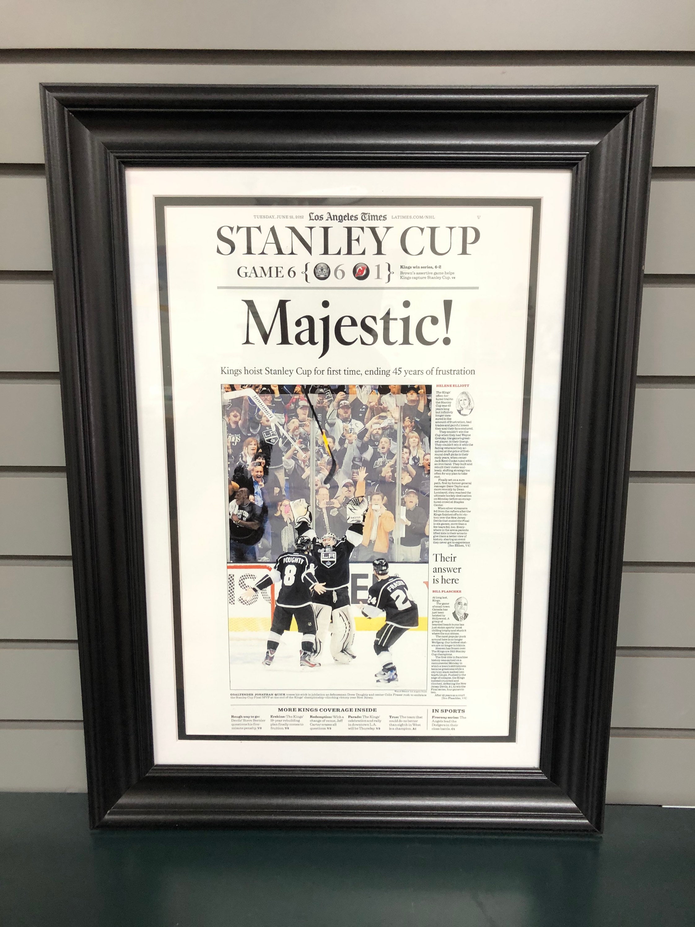 Buy the Signed Framed & Matted L.A. Kings Jersey