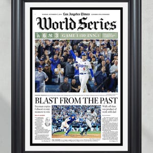 World Series 2024 Game 1: Freddie Freeman's Historic Walk-off Slam ingelijste krant