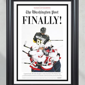 2018 Washington Capitals Stanley Cup Newspaper Front Page Print - 'FINALLY!