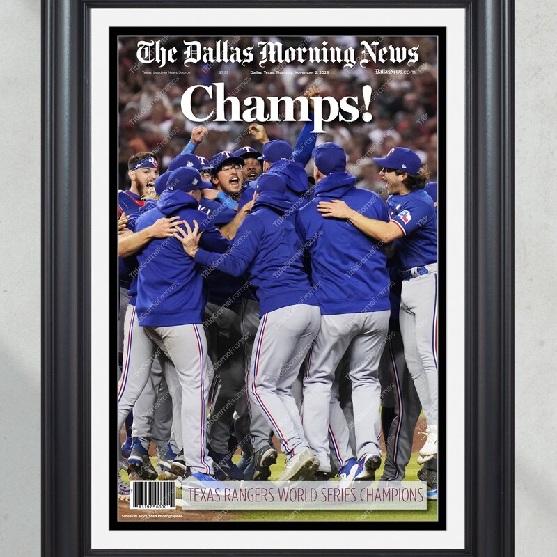 Texas Rangers World Series Newspaper - Etsy