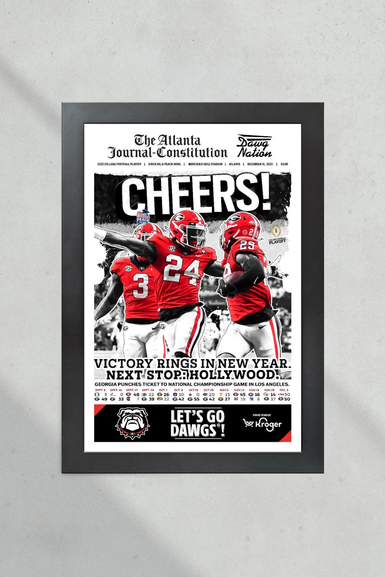 2022 Bulldogs Defeat OSU Peach Bowl 'CHEERS' Etsy