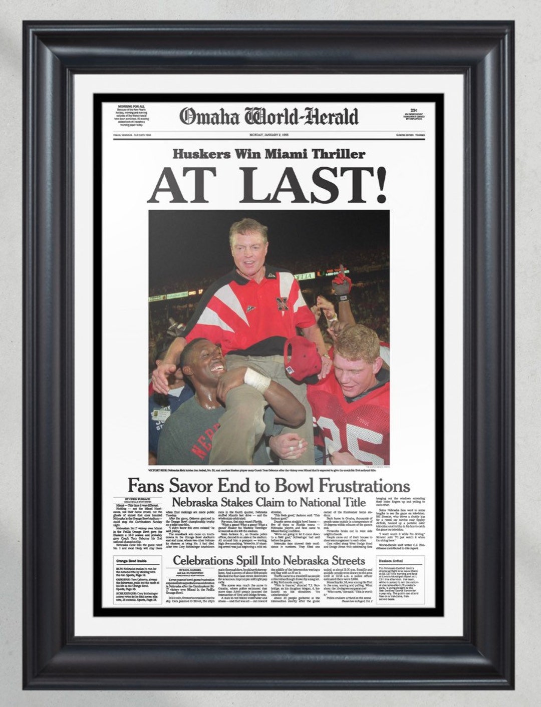 1994 Nebraska Cornhuskers NCAA College Football National Champions