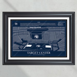 Minnesota Timberwolves Target Center NBA Basketball Stadium Blueprint