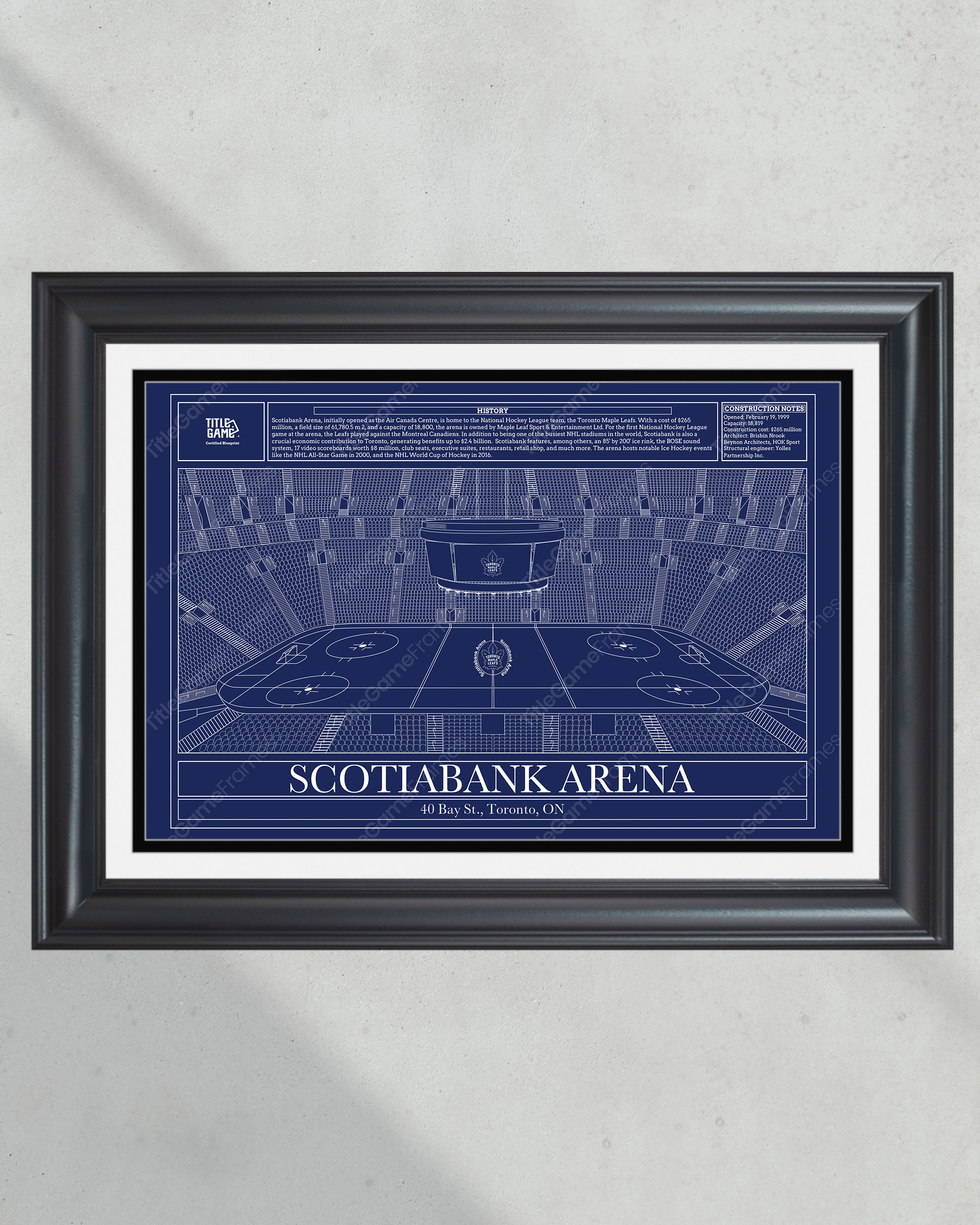 Toronto Maple Leafs Scotiabank Arena Hockey Stadium Blueprint PT60733
