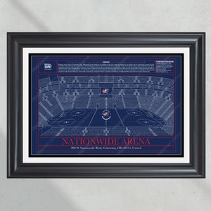 Columbus Blue Jackets Nationwide Arena Hockey Stadium Blueprint
