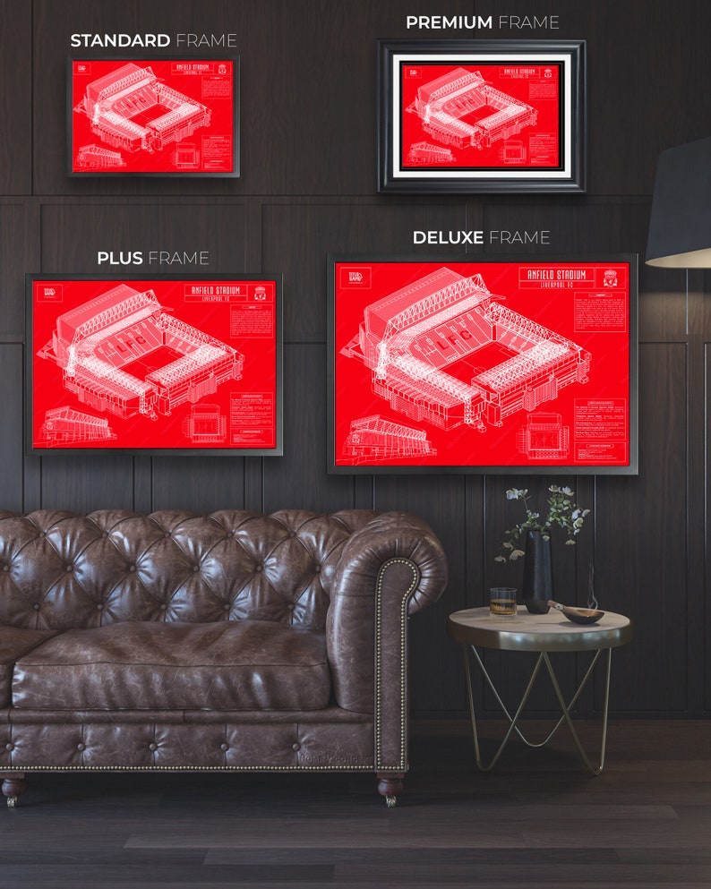Liverpool FC Anfield Football Stadium Soccer Blueprint - Etsy