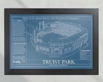 Atlanta Braves Truist Park Stadium Ballpark Blueprint Baseball 