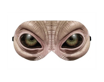 Alien Big Eyes gezicht handgemaakte blinddoek blinddoeken oog slaap slaapmasker maskers dekken kussen schaduw slijtage blok oogschaduw creatief cadeau aanwezig