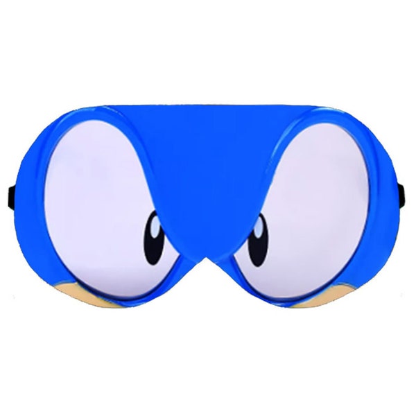 Sonic hedgehog face handmade blindfold blindfolds eye sleep sleeping mask masks cover pillow wear light block eyemask eyeshade gift present