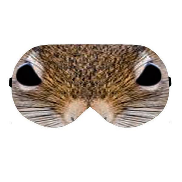 Squirrel face sleep eye mask sleeping masks blindfold blindfolds relax relaxation aid night cover travel pillow kit accessory present gift