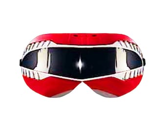 Red Power Rangers handmade blindfold blindfolds eye sleep sleeping mask masks cover pillow shade wear block eyemask eyeshade gift present