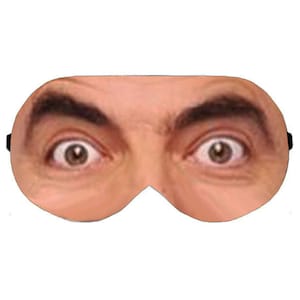 Mr. Bean Funny Face handmade blindfold blindfolds eye sleep sleeping mask masks cover pillow shade wear block eyemask eyeshade gift present image 1