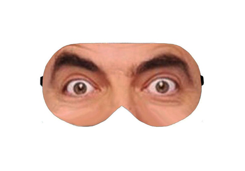 Mr. Bean Funny Face handmade blindfold blindfolds eye sleep sleeping mask masks cover pillow shade wear block eyemask eyeshade gift present image 1