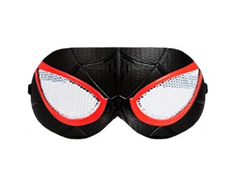 Spiderman Miles Morales handmade blindfold blindfolds eye sleep sleeping mask masks cover pillow shade wear eyemask eyeshade gift present