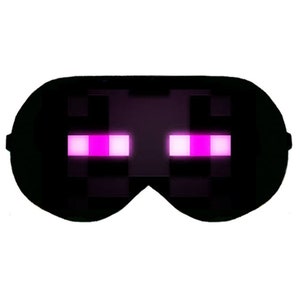 Enderman from mine craft black skin and purple eyes one set of eyes