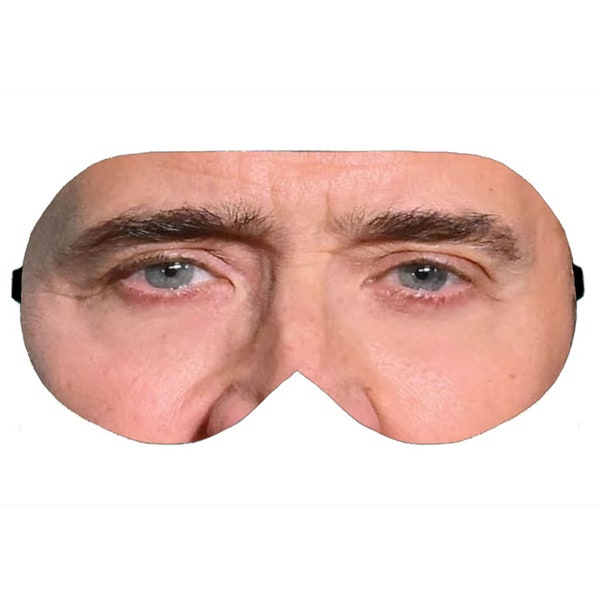 Nicolas Cage face handmade blindfold blindfolds eye eyes aid sleep sleeping mask masks cover pillow shade wear light block idea gift present